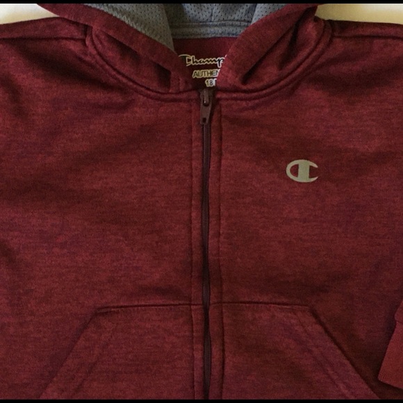 Champion sweatshirt size 18 months burgundy zip up - Picture 5 of 16